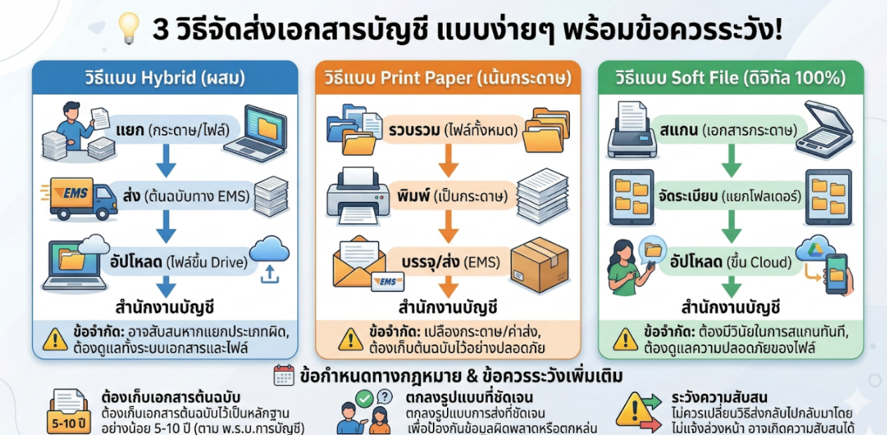 วิธีการส่งเอกสารบัญชีให้สำนักงานบัญชี